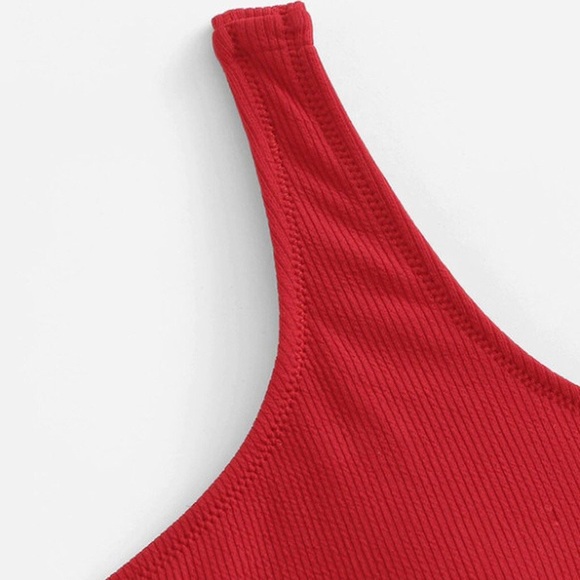 Aqua Tropic Catania Red One Piece Swinsuit - Picture 3 of 5